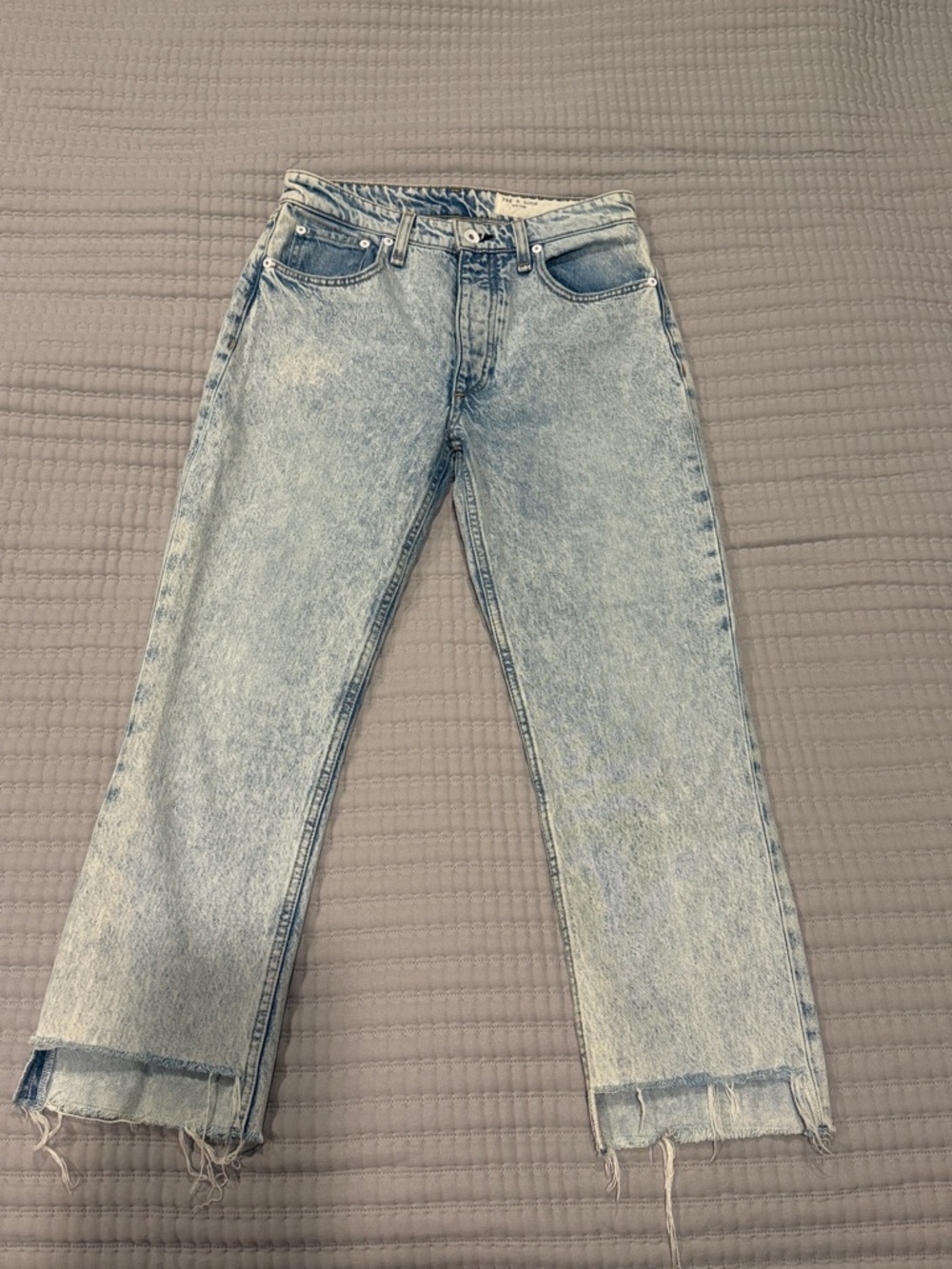 Rag & Bone Light Wash Blue High-Rise Straight Jeans